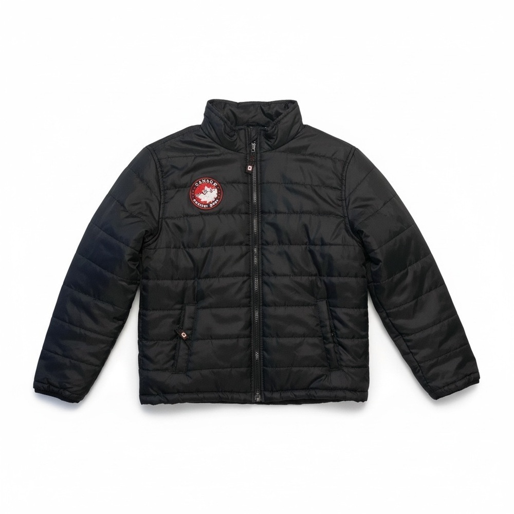 Black Puffer Boys 14–16 Fits Women’s S-M Feather Light Biker Moto Streetwear - Picture 3 of 8